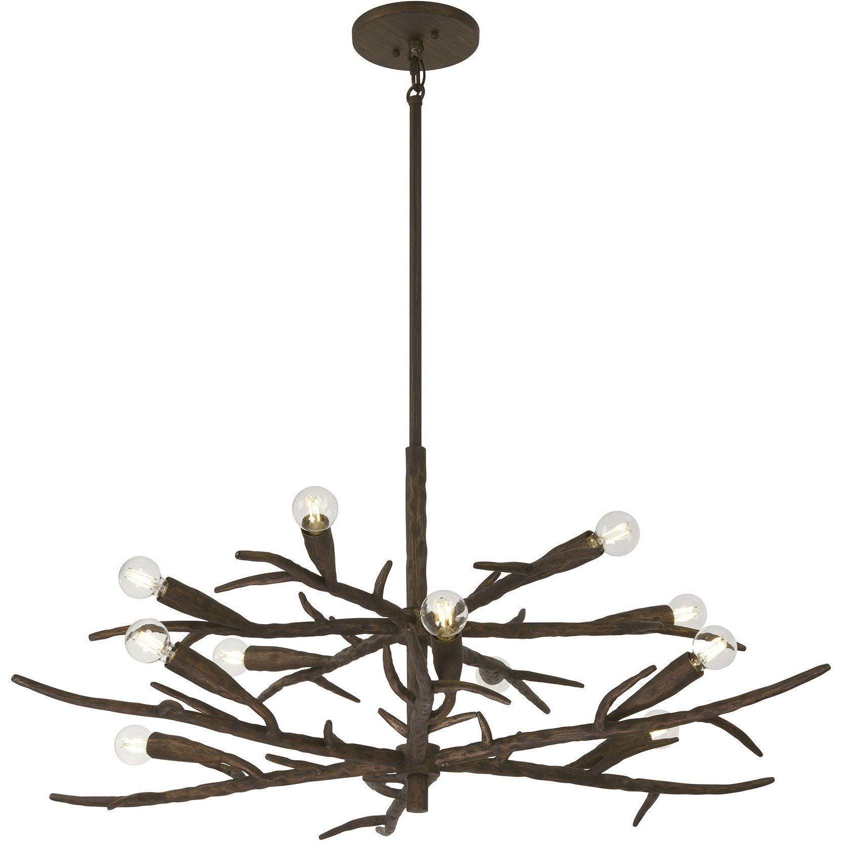 Palisades 12 Light 40.38 inch Bark Chandelier Ceiling Light