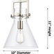 Downtown Urban Newton Cone 1 Light 10 inch Matte Black Mini Pendant Ceiling Light in Clear
