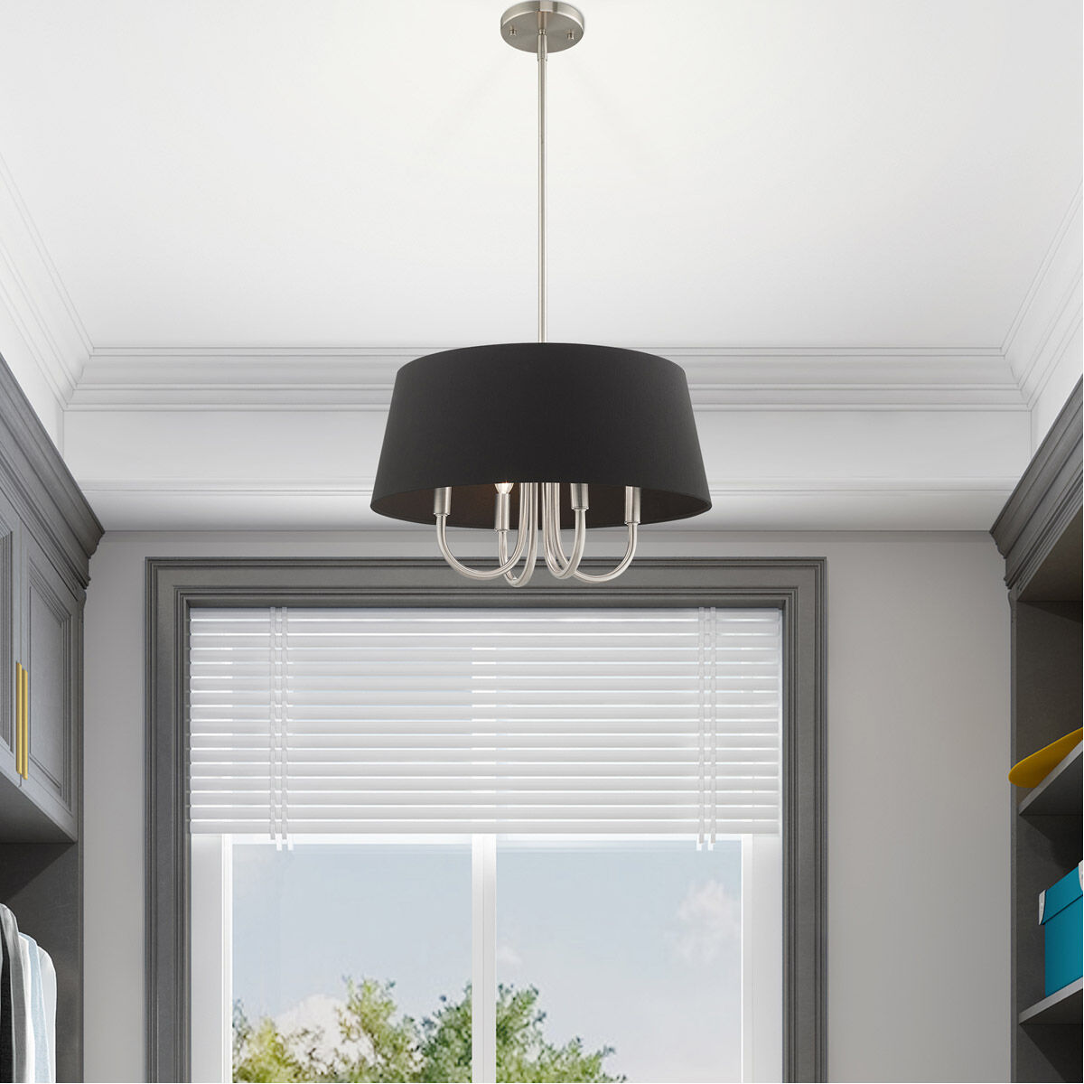 Belclaire 4 Light 18 inch Brushed Nickel Pendant Chandelier Ceiling Light