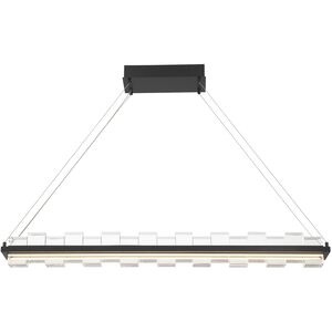 Bruco Linear Chandelier Ceiling Light in Black