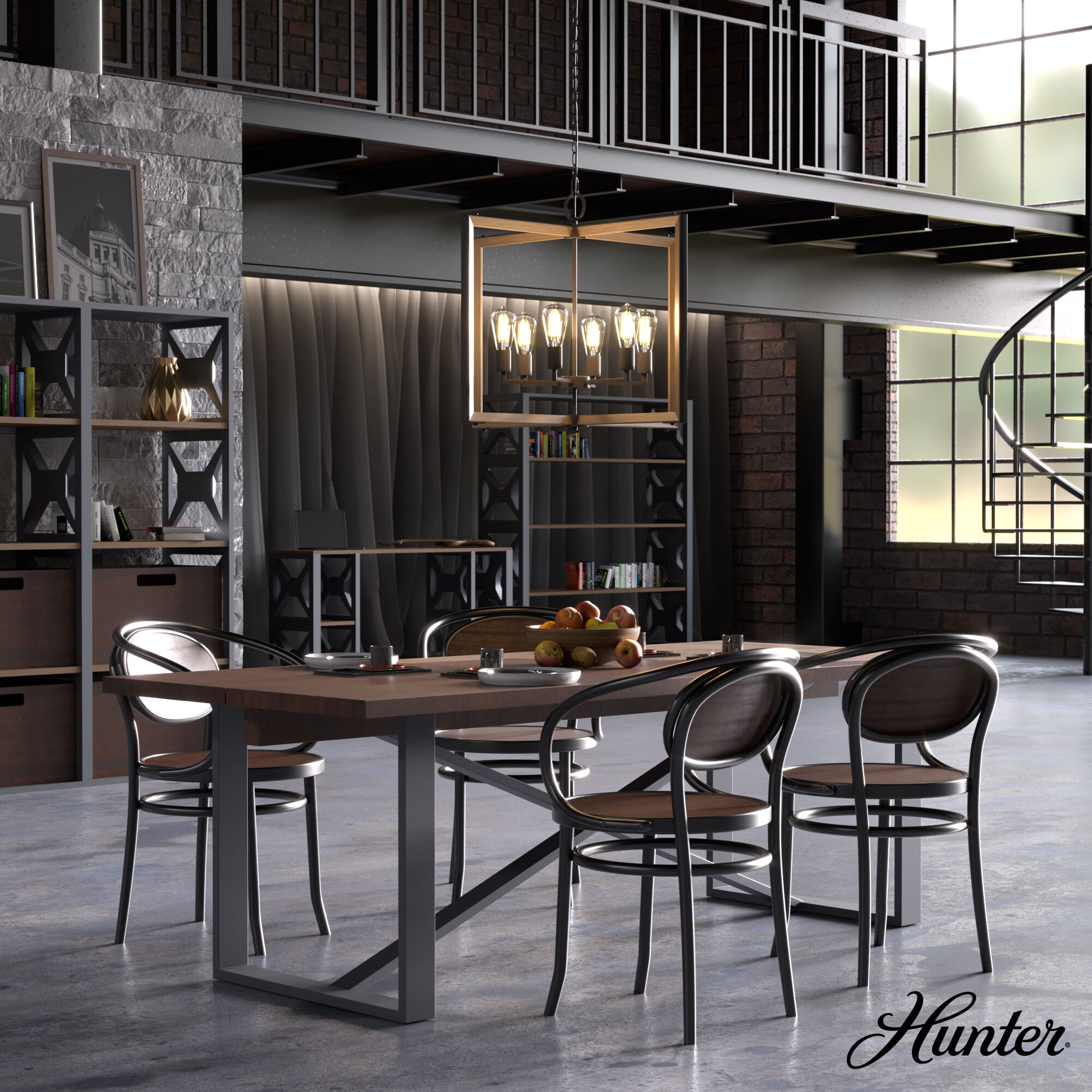 Woodburn 6 Light 30.5 inch Noble Bronze Pendant Ceiling Light