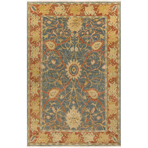 Hillcrest 102 X 66 inch Sage, Burnt Orange, Khaki, Mustard Rug
