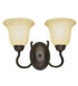 Farmhouse 2 Light 16 inch Brushed Nickel Wall Sconce Wall Light in Frosted 