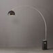 Iconic 95 inch 14 watt Satin Nickel and Black Arc Floor Lamp Portable Light in Black Nickel Steel