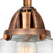 Nouveau 2 Fulton 2 Light 15 inch Antique Copper Bath Vanity Light Wall Light in Clear Glass
