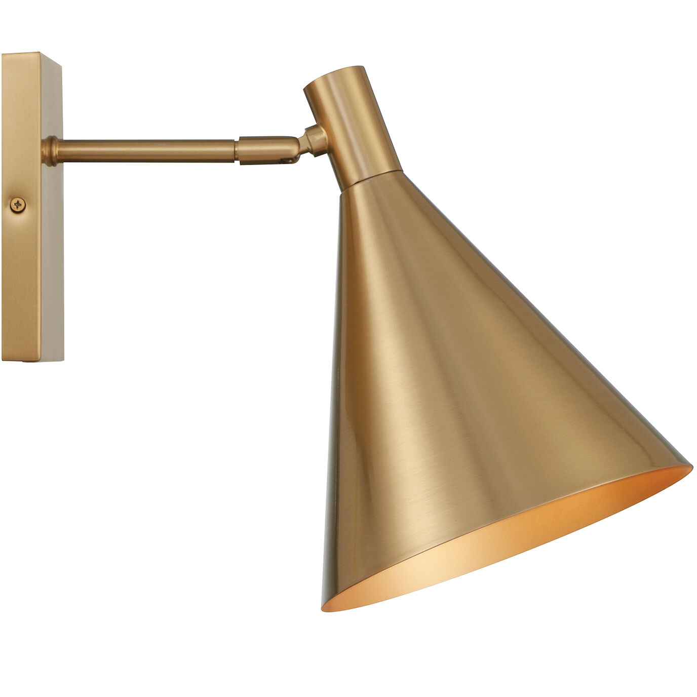 Pharos 60.00 watt Noble Brass Adjustable Wall Sconce Wall Light