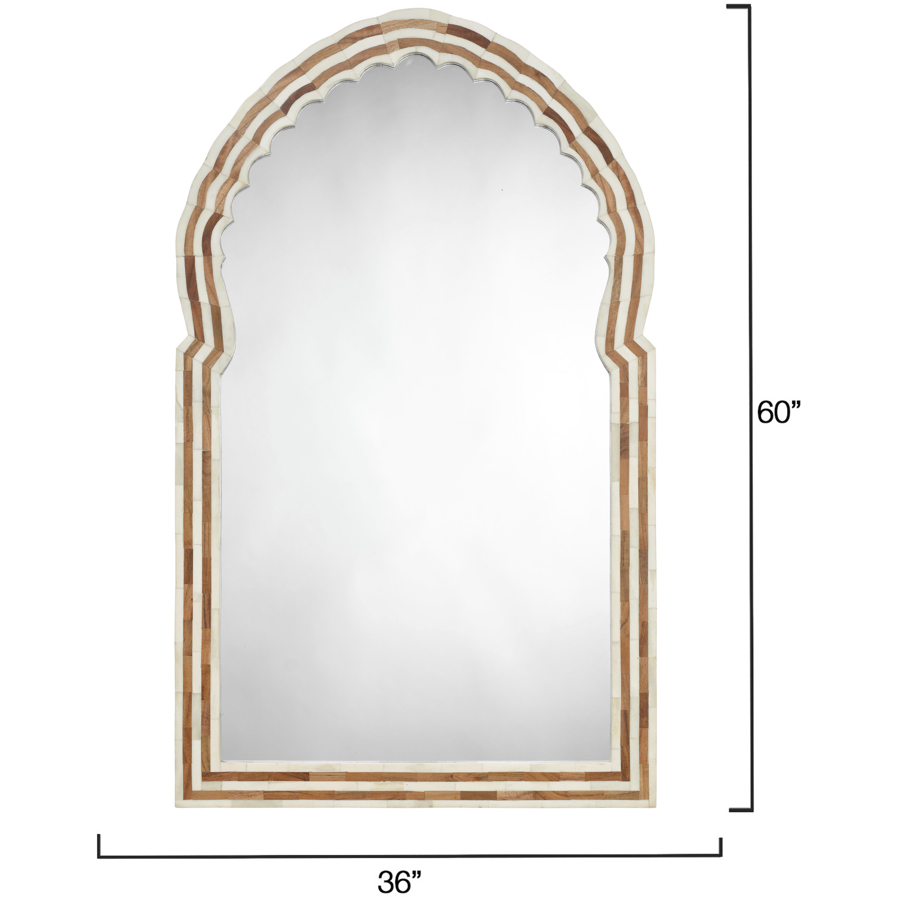 Bardot 60 X 36 inch Natural Wall Mirror