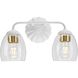 Quillan 2 Light 14.5 inch White Plaster Bathroom Vanity Light Wall Light