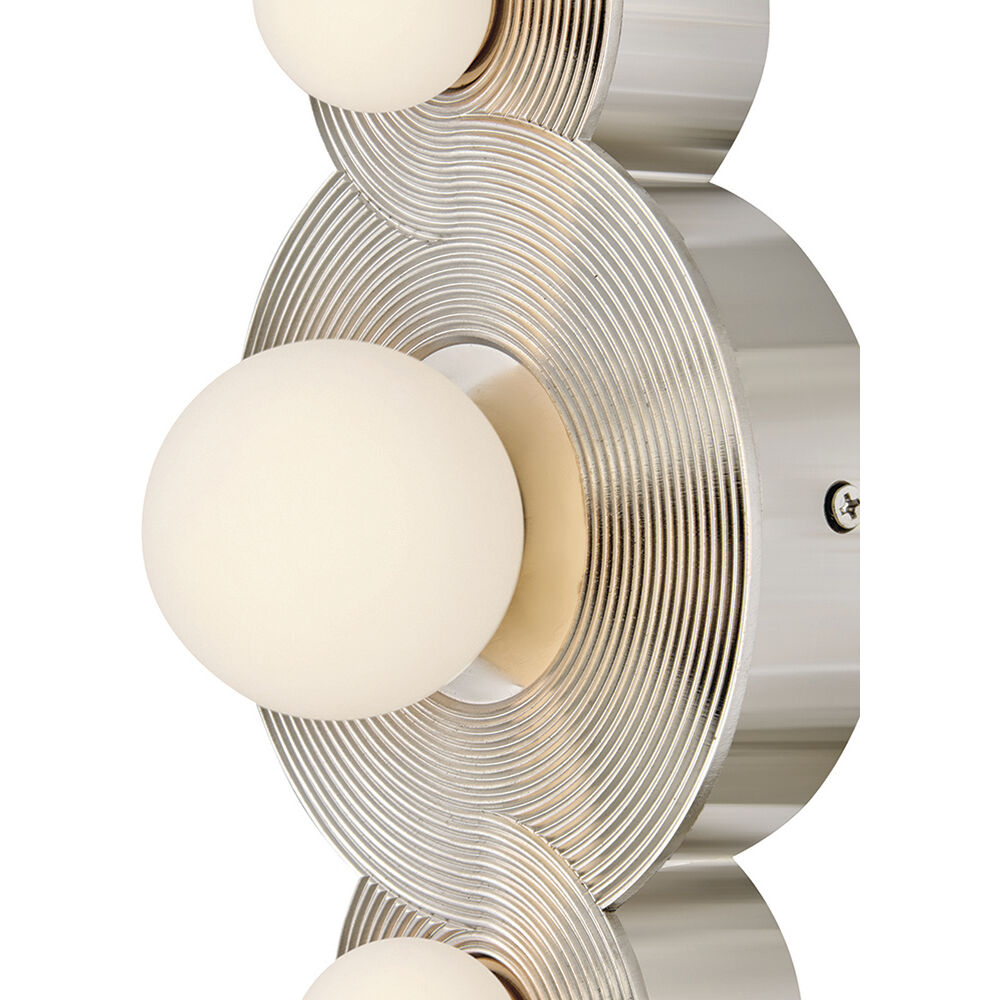 Lisa McDennon Rhea LED 18 inch Polished Nickel Vanity Light Wall Light