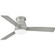 Trey 52 inch Brushed Nickel with Silver Blades Fan