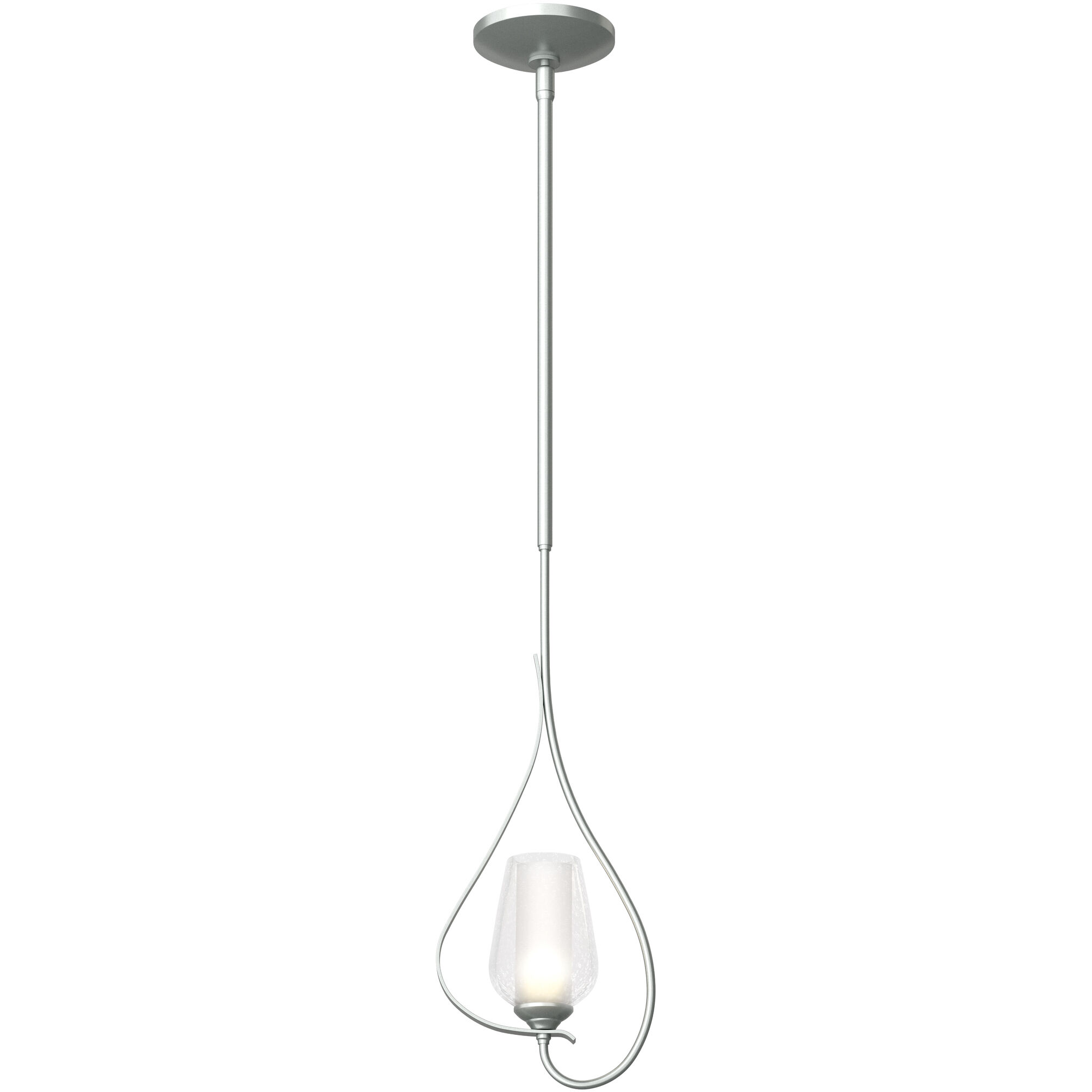 Flora 1 Light 7.6 inch Vintage Platinum Mini Pendant Ceiling Light in Seeded with Opal, Up Light