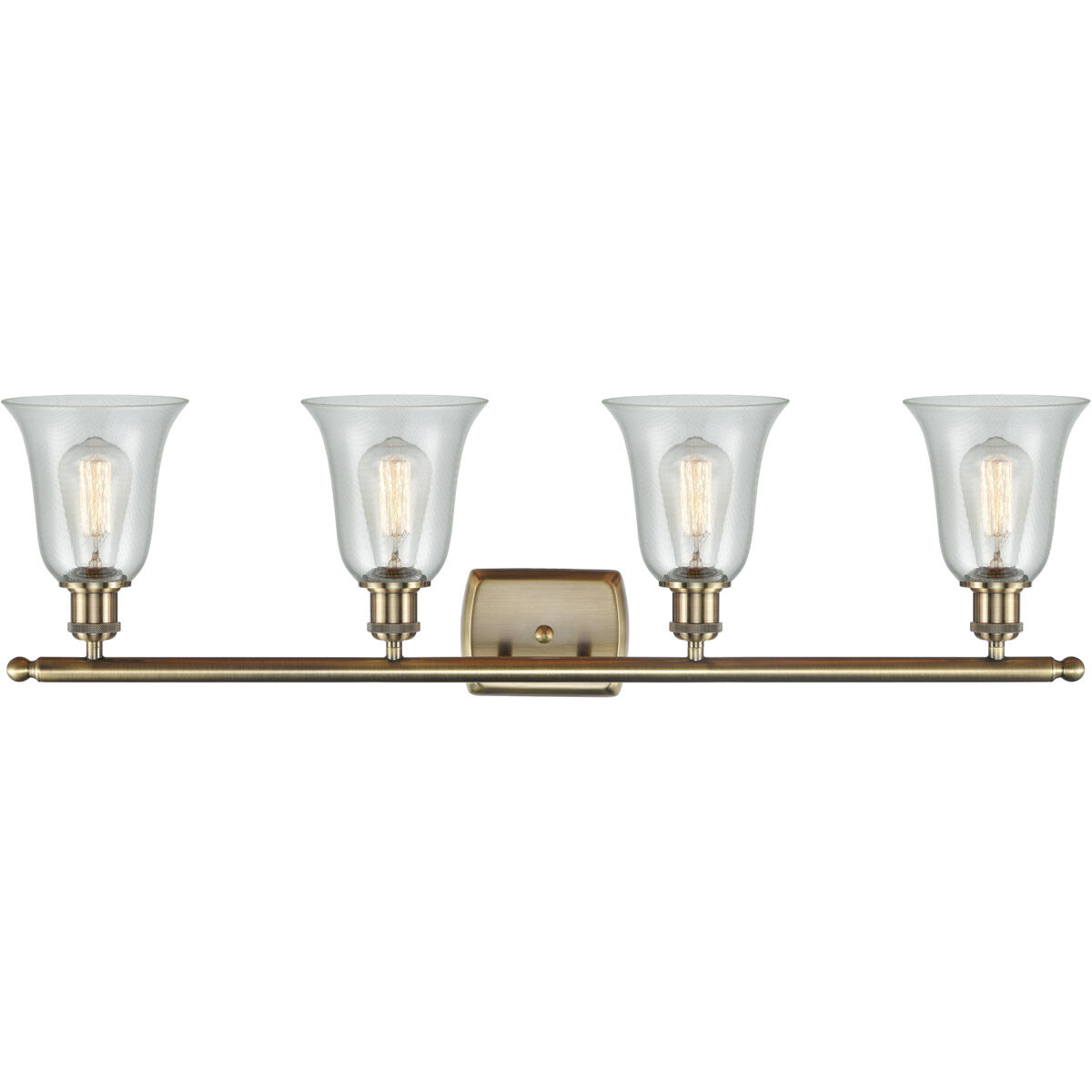 Ballston Hanover LED 36 inch Antique Brass Bath Vanity Light Wall Light in Fishnet Glass, Ballston