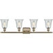 Ballston Hanover LED 36 inch Antique Brass Bath Vanity Light Wall Light in Fishnet Glass, Ballston