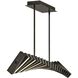 Stitch LED 42 inch Black Oxide Chandelier Ceiling Light, Linear & Oval