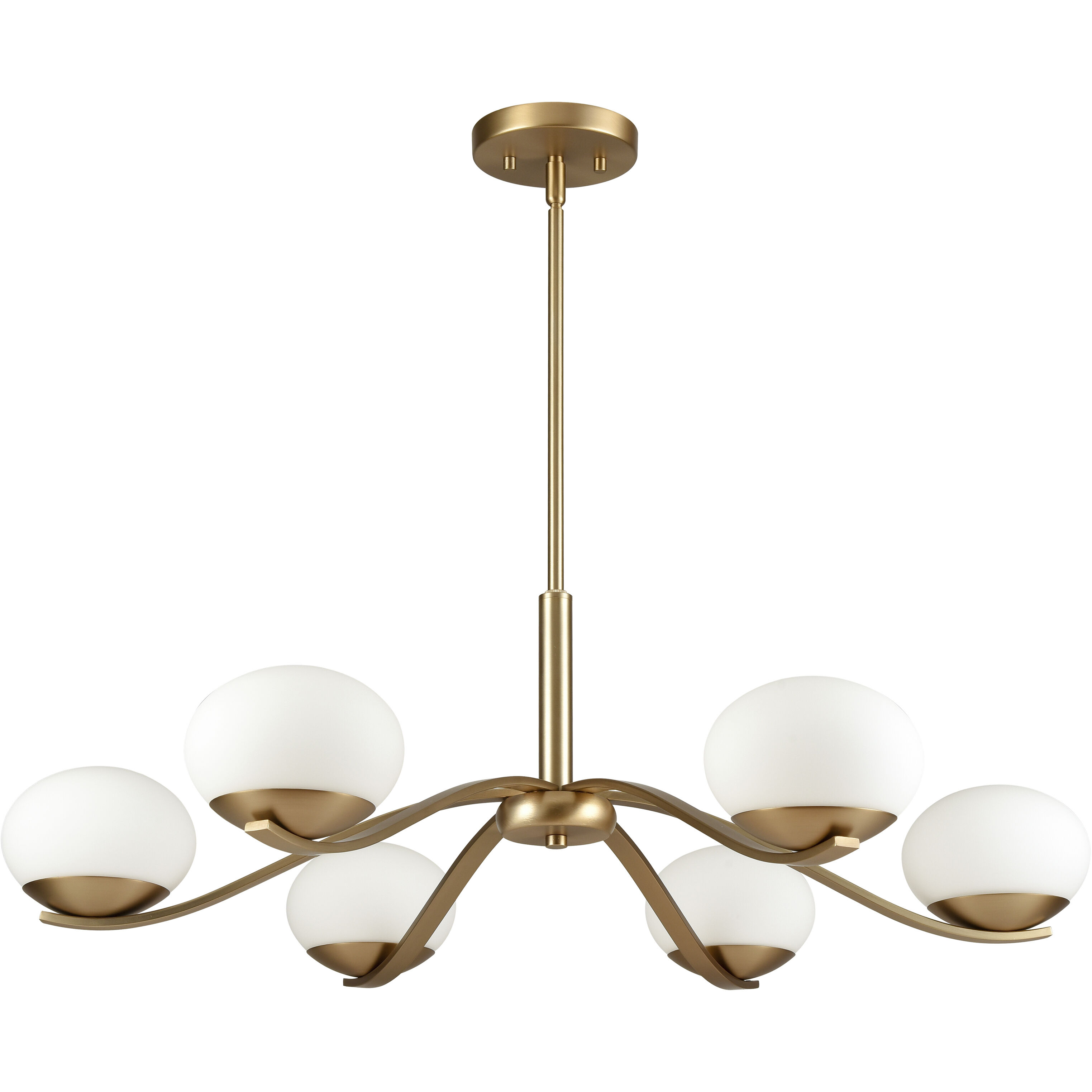 Wallace LED 31.75 inch Brushed Gold Chandelier Ceiling Light