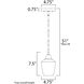 Goblet LED 5 inch Oil Rubbed Bronze Mini Pendant Ceiling Light in Bronze and Antique Brass