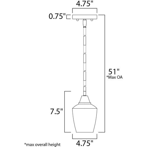 Goblet LED 5 inch Satin Nickel Mini Pendant Ceiling Light in Black and Satin Nickel