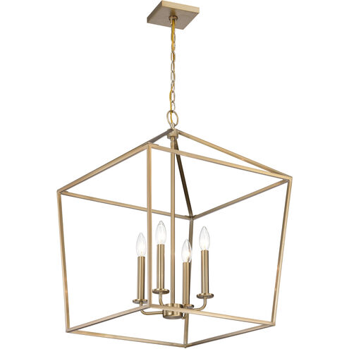 Emma 4 Light 20 inch Burnished Brass Pendant Ceiling Light