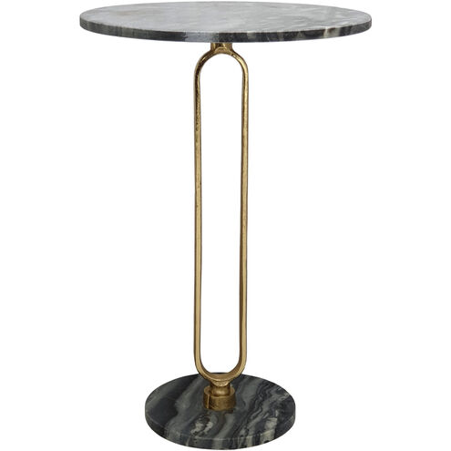 Alexus 16 inch Black and Gold Side Table