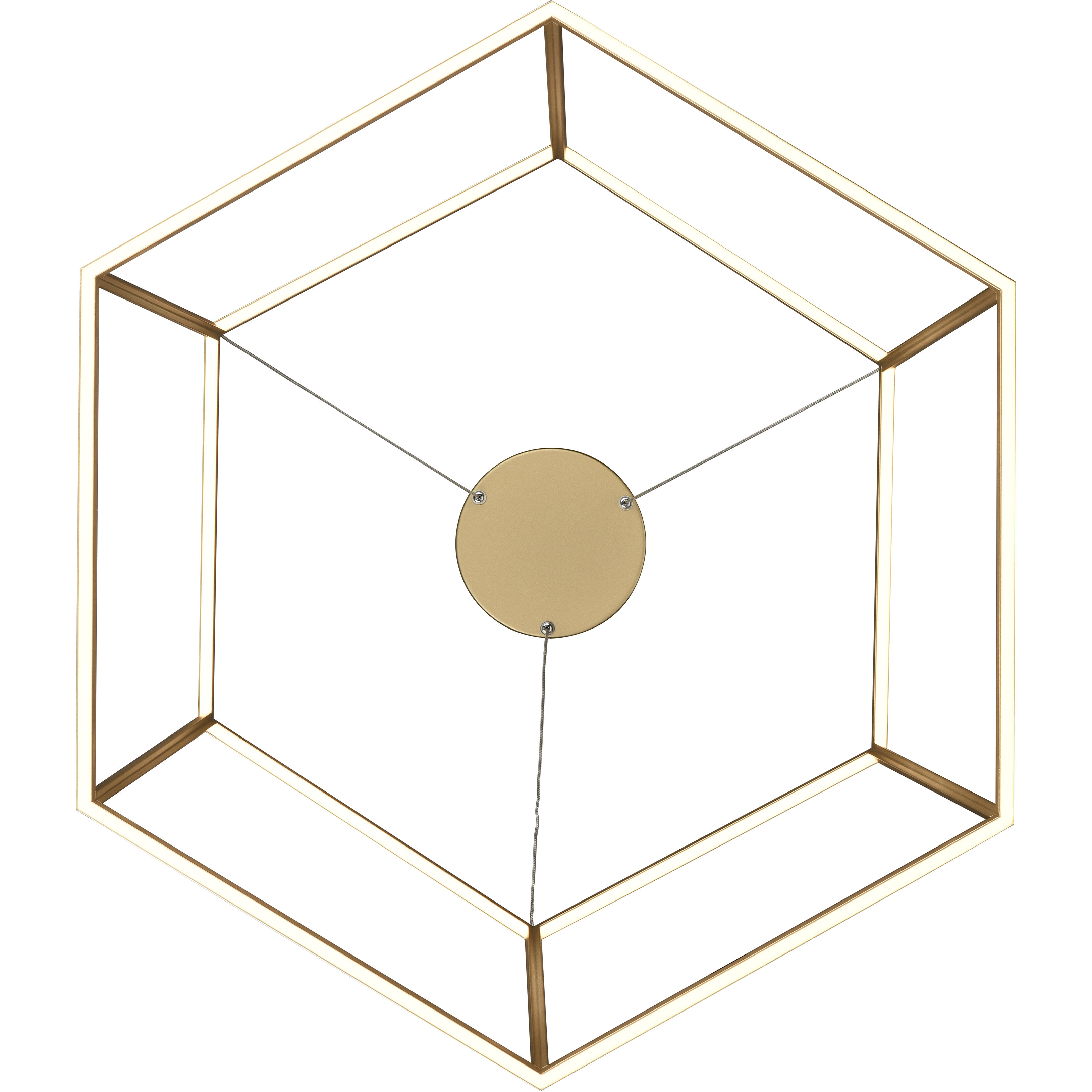 Minimalist LED 23.25 inch Soft Gold Chandelier Ceiling Light