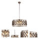 Madison 6 Light 25 inch Polished Nickel Pendant Ceiling Light in Silver Shade, Urban Classic