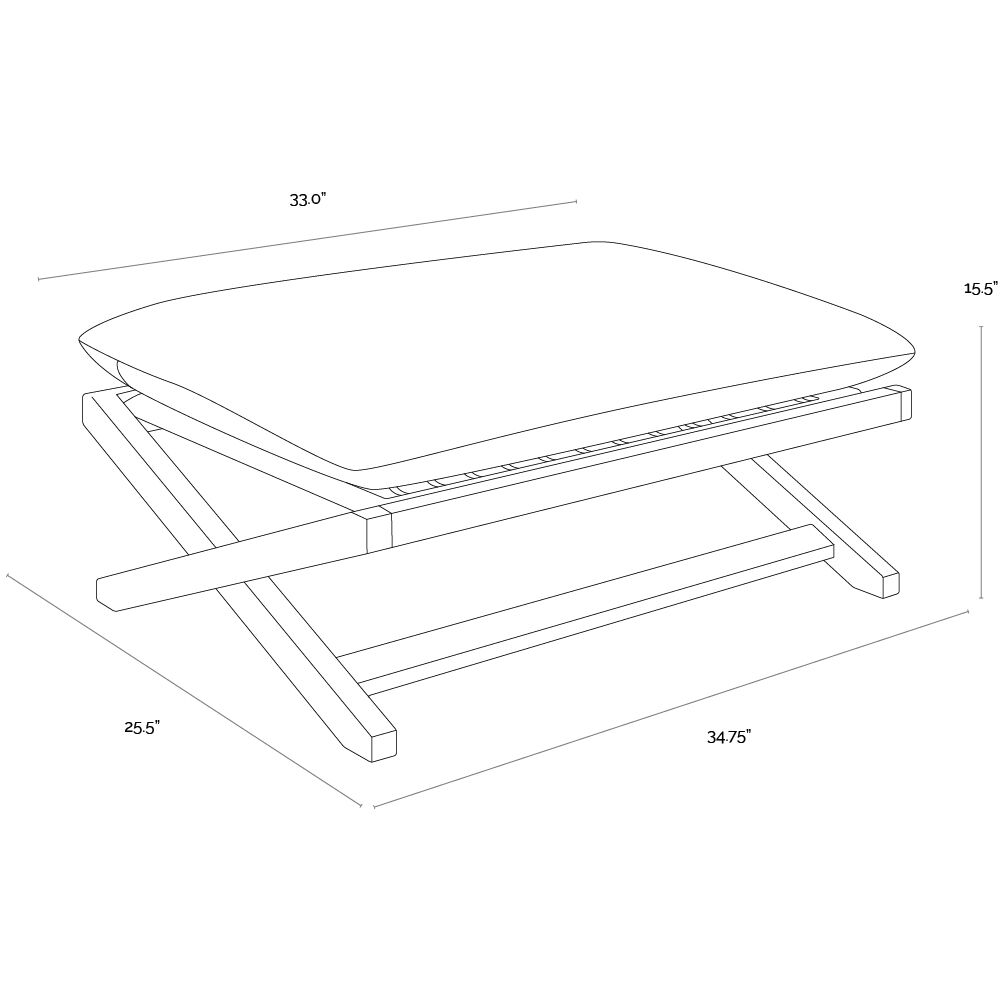 Bari 15.5 inch Charcoal / Gracebay Grey Outdoor Stool