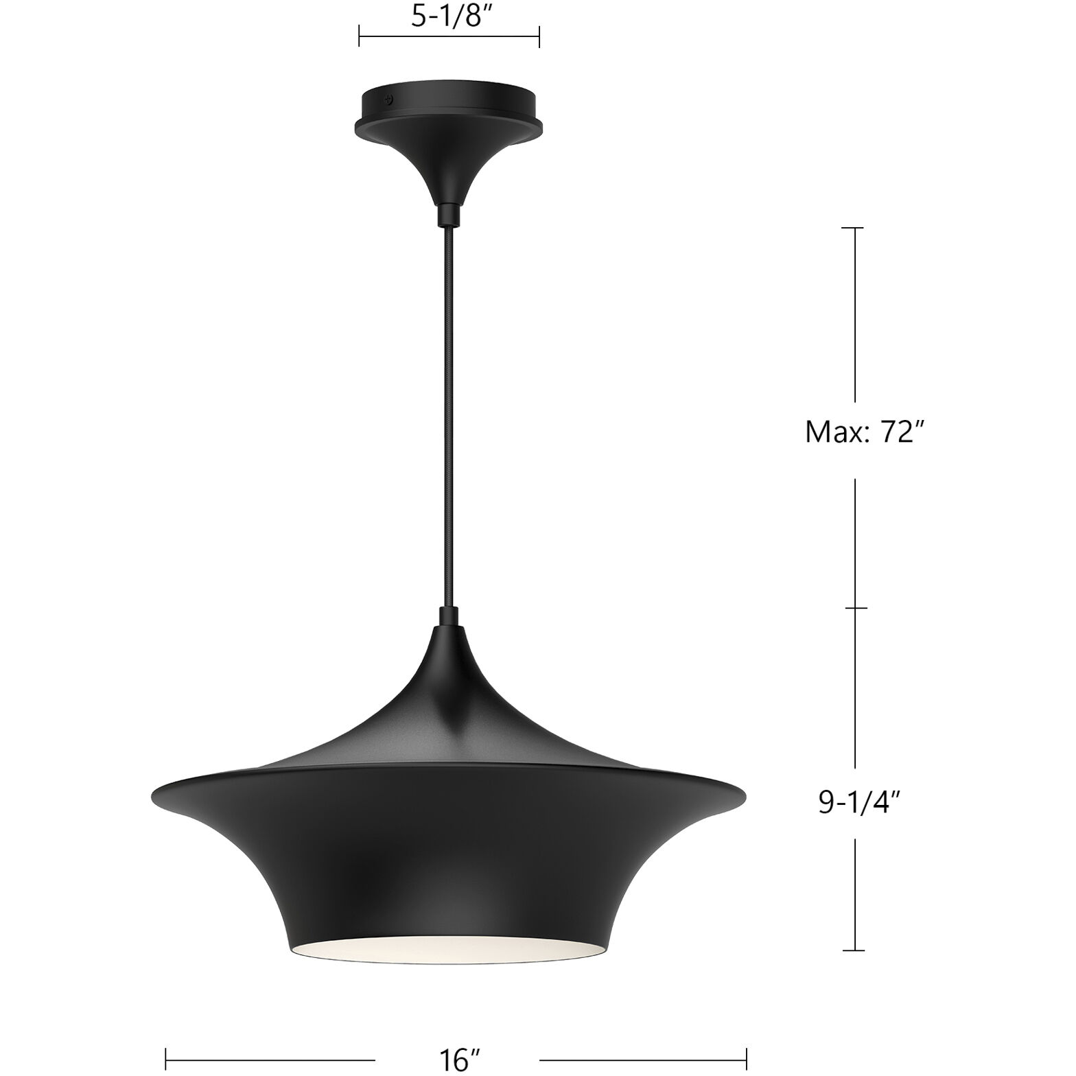 Alora Mood Emiko Pendant Ceiling Light in Matte Black