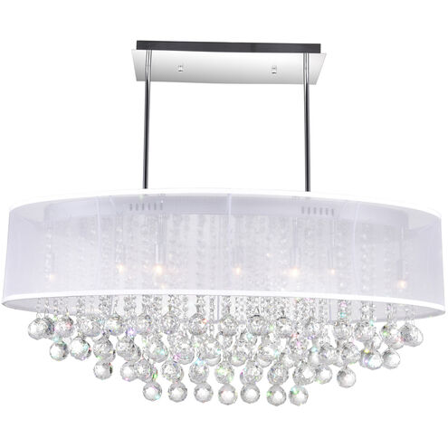 Radiant 9 Light 36 inch Chrome Island/Pool Table Light Ceiling Light in White