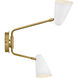 Birdie LED 22.75 inch Lacquered Brass with Matte White accents Sconce Wall Light