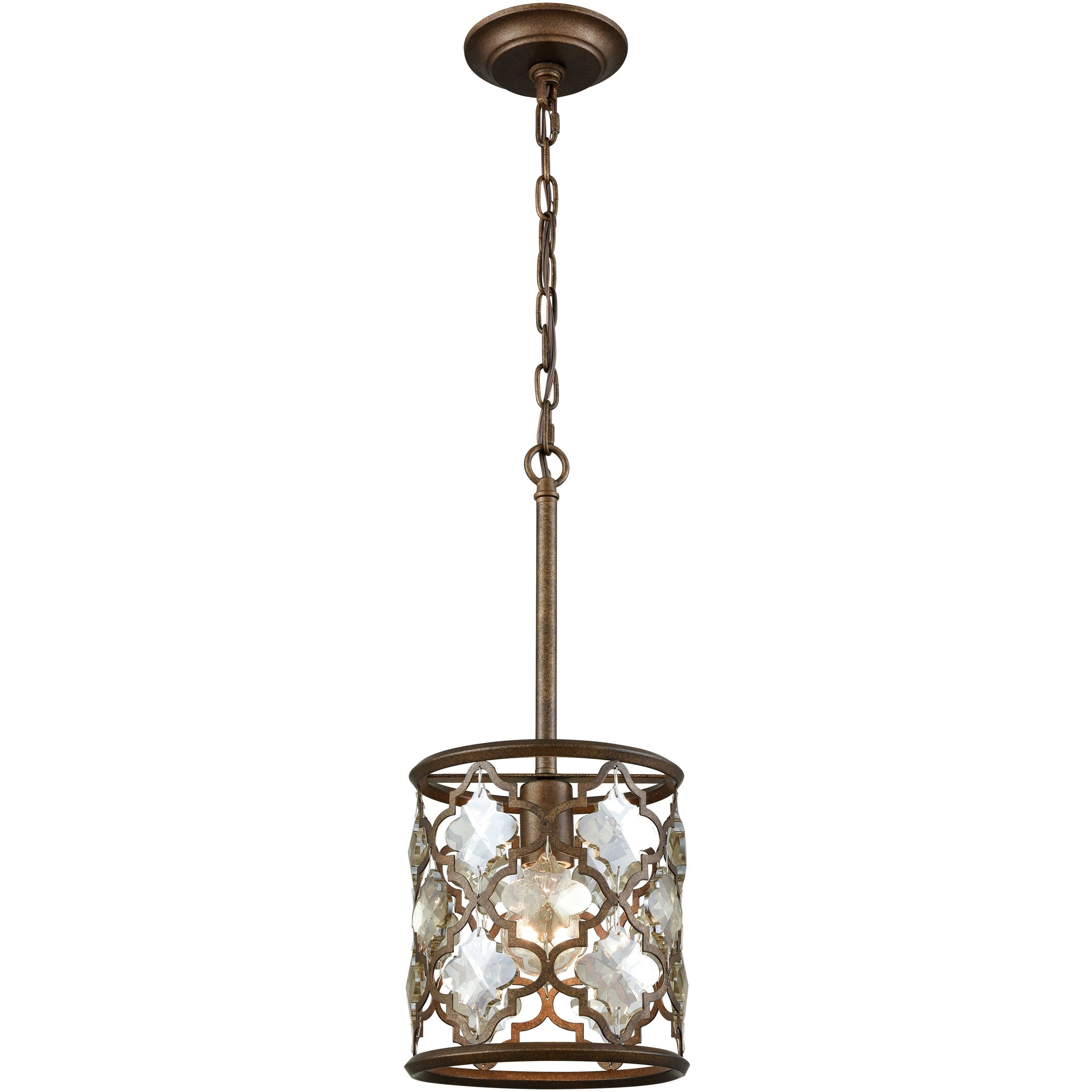Armand 1 Light 8 inch Weathered Bronze Mini Pendant Ceiling Light