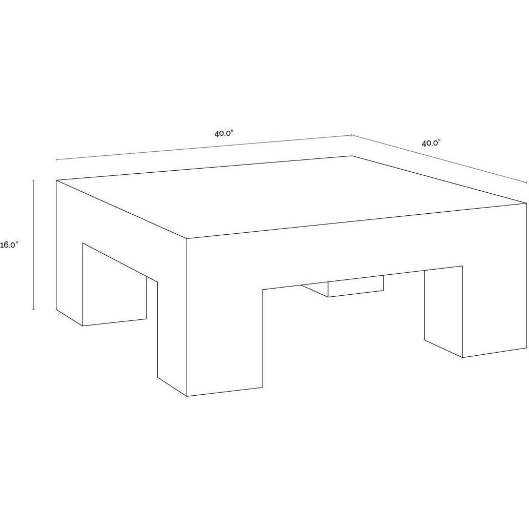 Renley 40 X 40 inch Black Outdoor Coffee Table