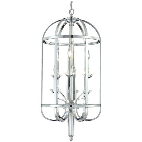 Senze 6 Light 18 inch Chrome Hanging Lantern Ceiling Light