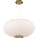Illusion 1 Light 22.13 inch Aged Brass Pendant Ceiling Light in 2700K