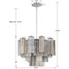 Addis 6 Light 19.75 inch Polished Chrome Chandelier Ceiling Light in Tronchi Glass Autumn
