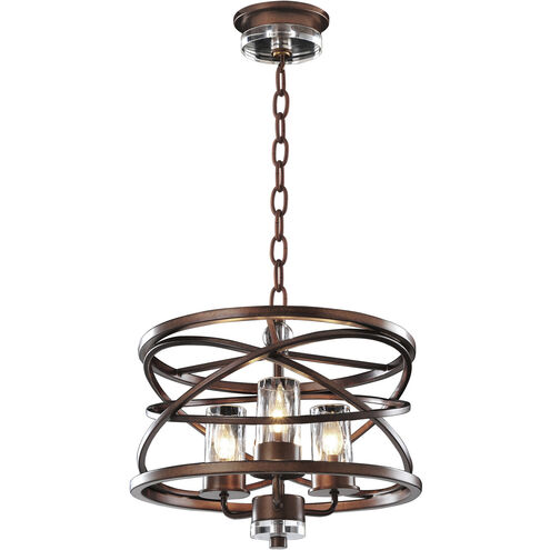 Eternity 3 Light 17 inch Etruscan Bronze Pendant Ceiling Light