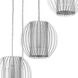 Phoenix 5 Light 20 inch Metallic Silver Pendant Ceiling Light