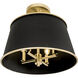 Coco 4 Light 16 inch Matte Black/French Gold Semi-Flush Ceiling Light