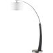 Plimpton 72 inch 100 watt Espresso and Brushed Nickel Arc Floor Lamp Portable Light