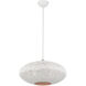 Charlton 3 Light 20 inch White with Brushed Nickel Accents Pendant Ceiling Light