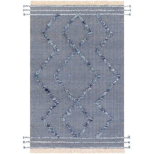 Palo Alto 90 X 60 inch Navy/Denim/Aqua/Beige/White Rugs, Rectangle