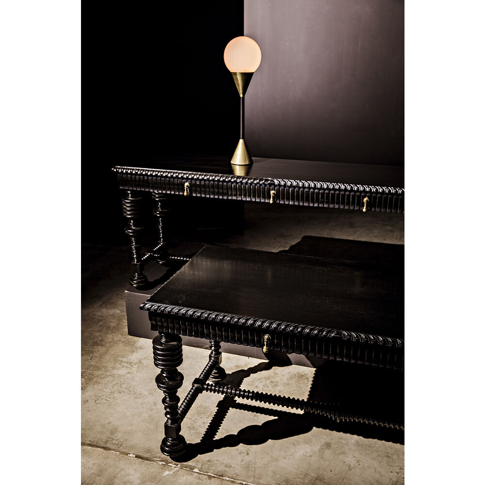 Portuguese 72.5 X 20.5 inch Hand Rubbed Black Console