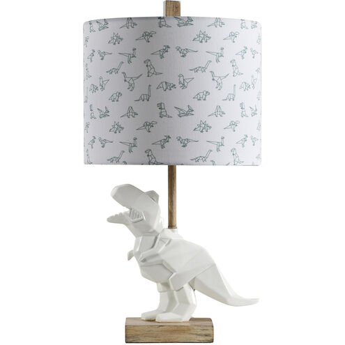 Signature 26.5 inch 60 watt White and Taupe Table Lamp Portable Light