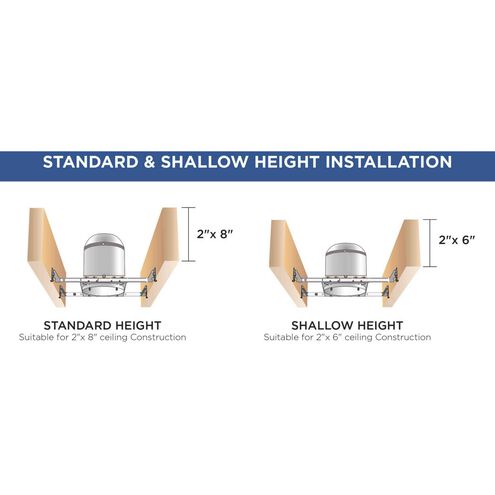Recessed Lighting PAR30 Unfinished Recessed Remodel Housing, 5in Shallow, Air-Tight, IC and Non IC