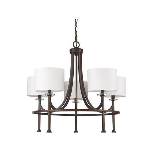 Kara 5 Light 28 inch Oil Rubbed Bronze Chandelier Ceiling Light