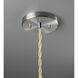 Radiance LED 15.5 inch White Crackle and Brushed Nickel Pendant Ceiling Light