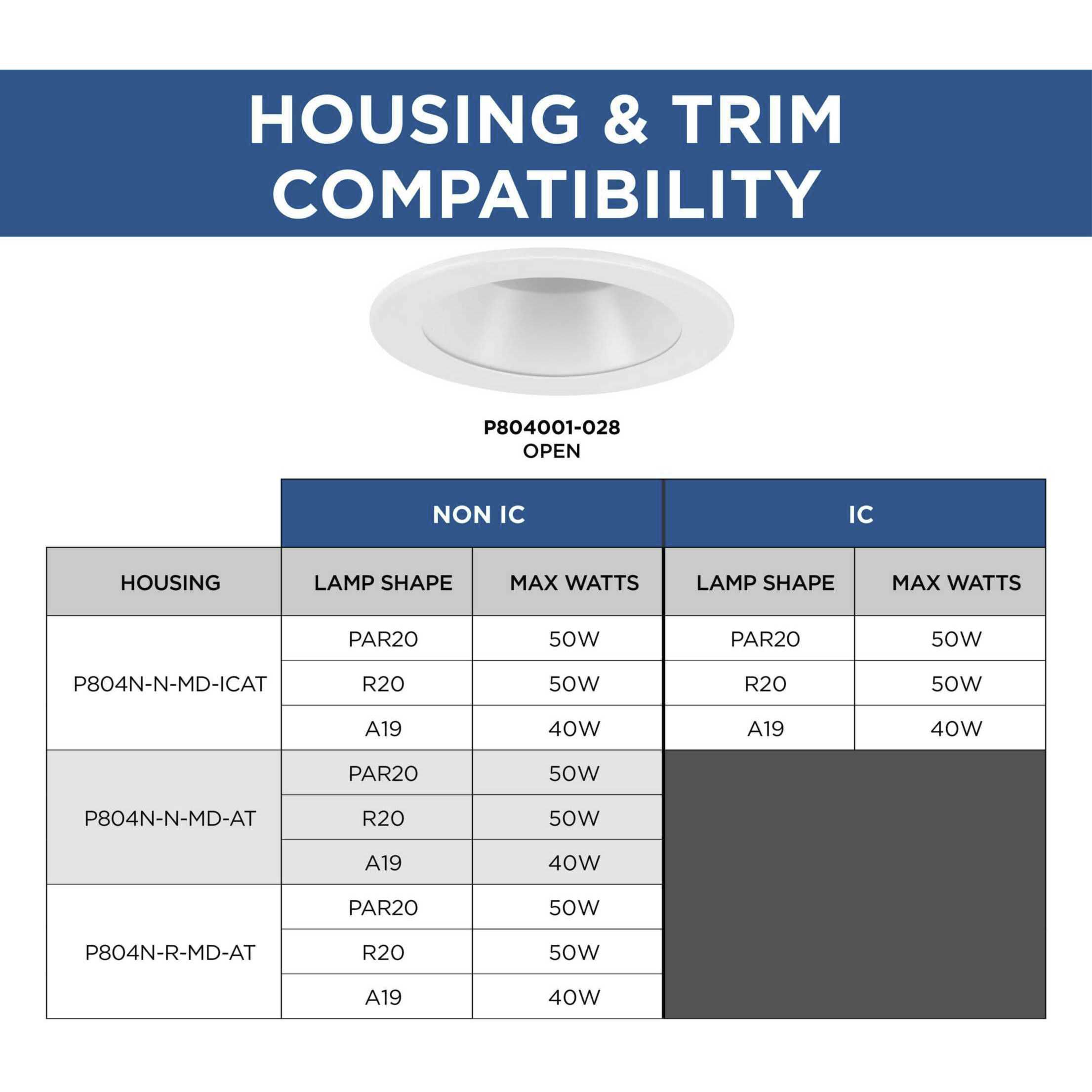 4in Recessed Trim PAR20 Satin White Open Trim