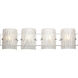 Brilliance 4 Light 31.15 inch Chrome Bath Vanity Light Wall Light