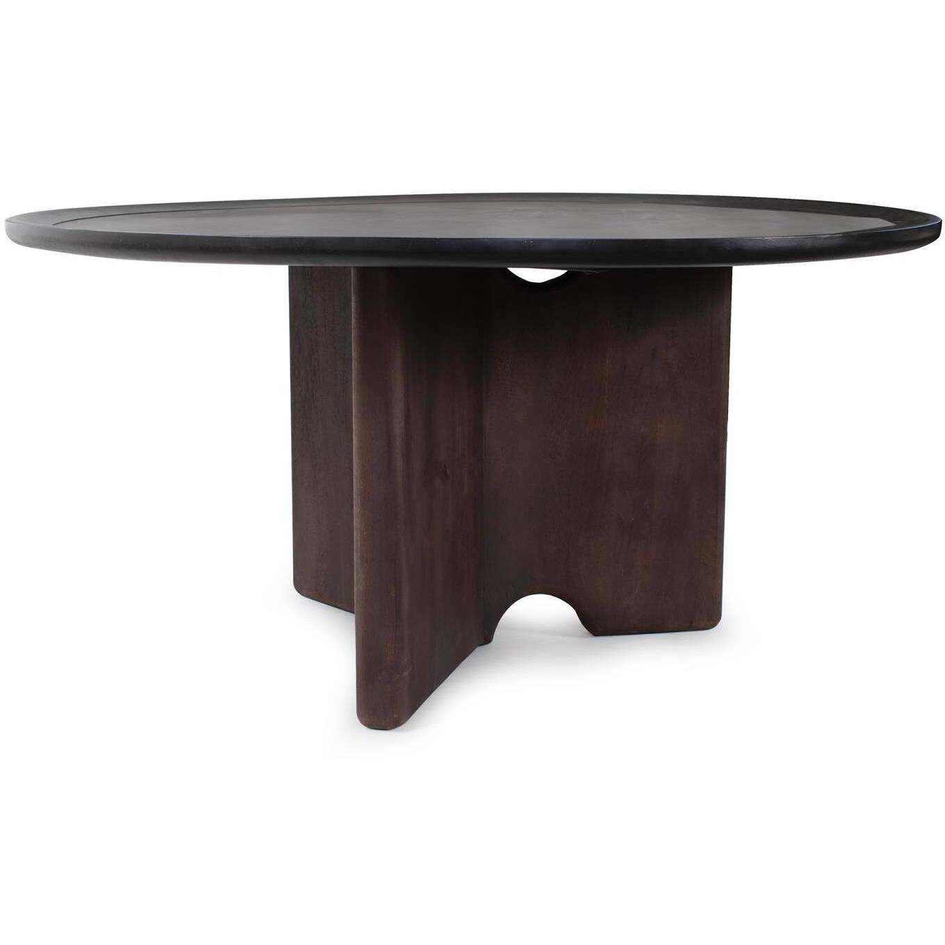 Bollack 60 X 30 inch Brown and Black Tray Dining Table