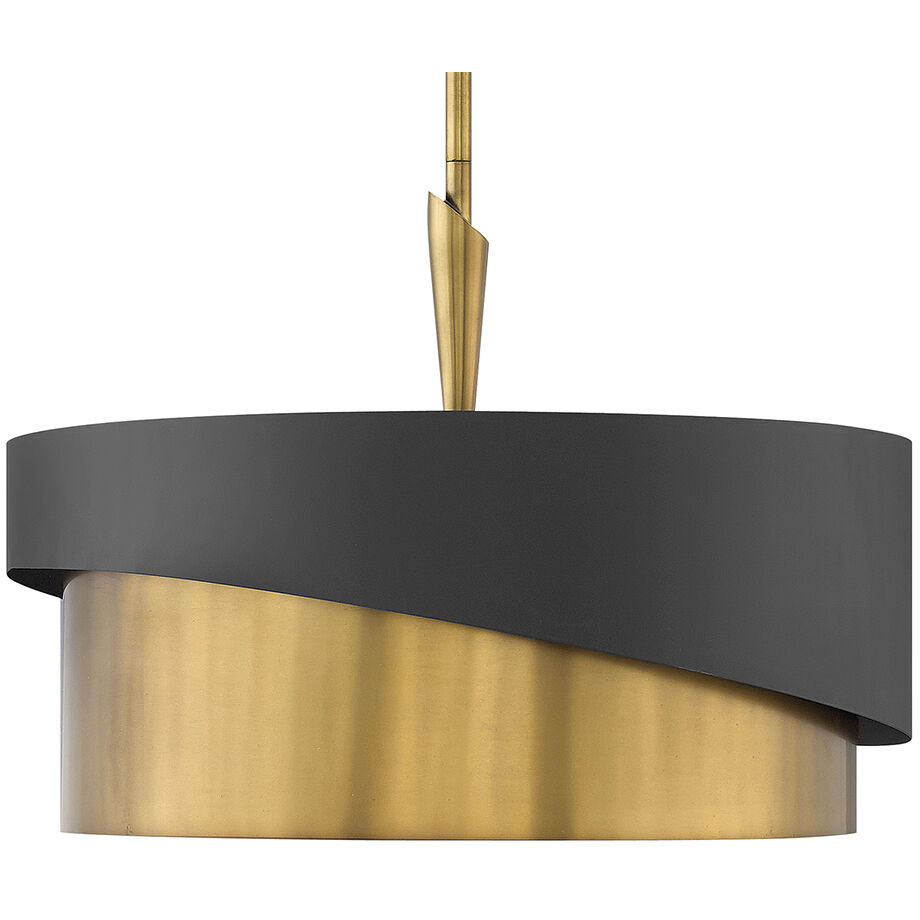 Gigi LED 21 inch Heritage Brass Foyer Light Ceiling Light, Semi-Flush Mount