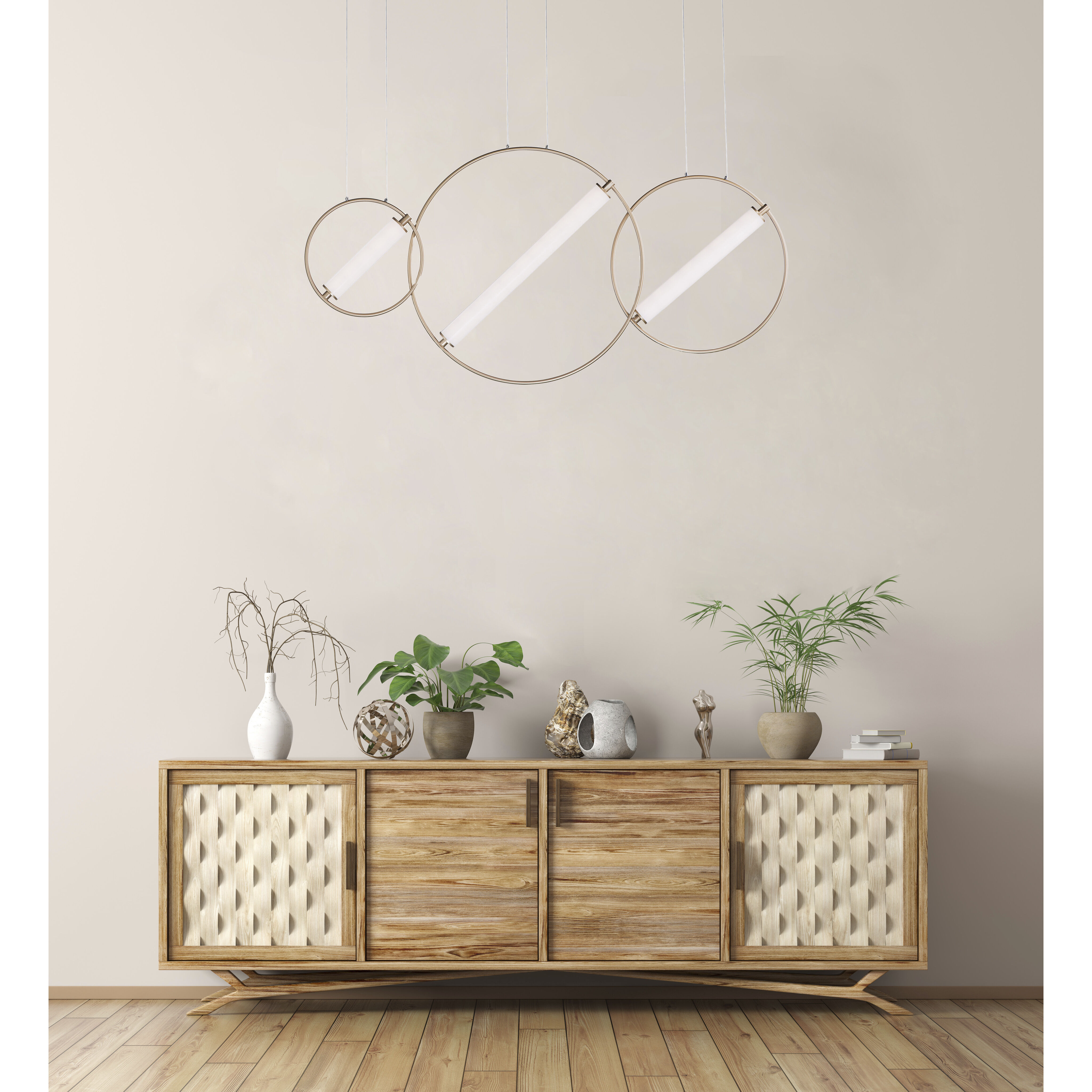 Flare LED 6.25 inch Black and Soft Gold Single Pendant Ceiling Light